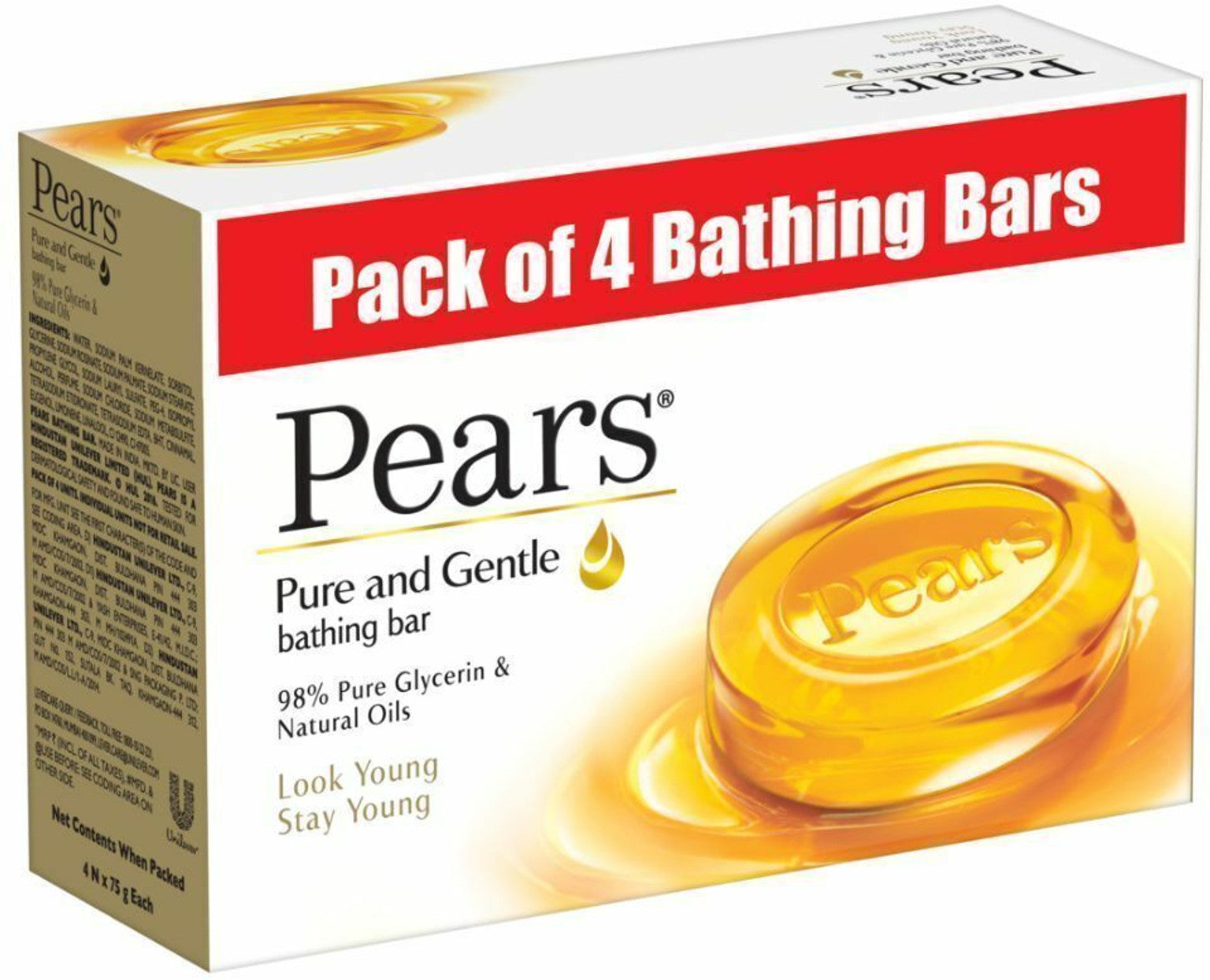 PEARS P & G BATHING BAR 4*75G (MRP - 164 | Net - 140 )