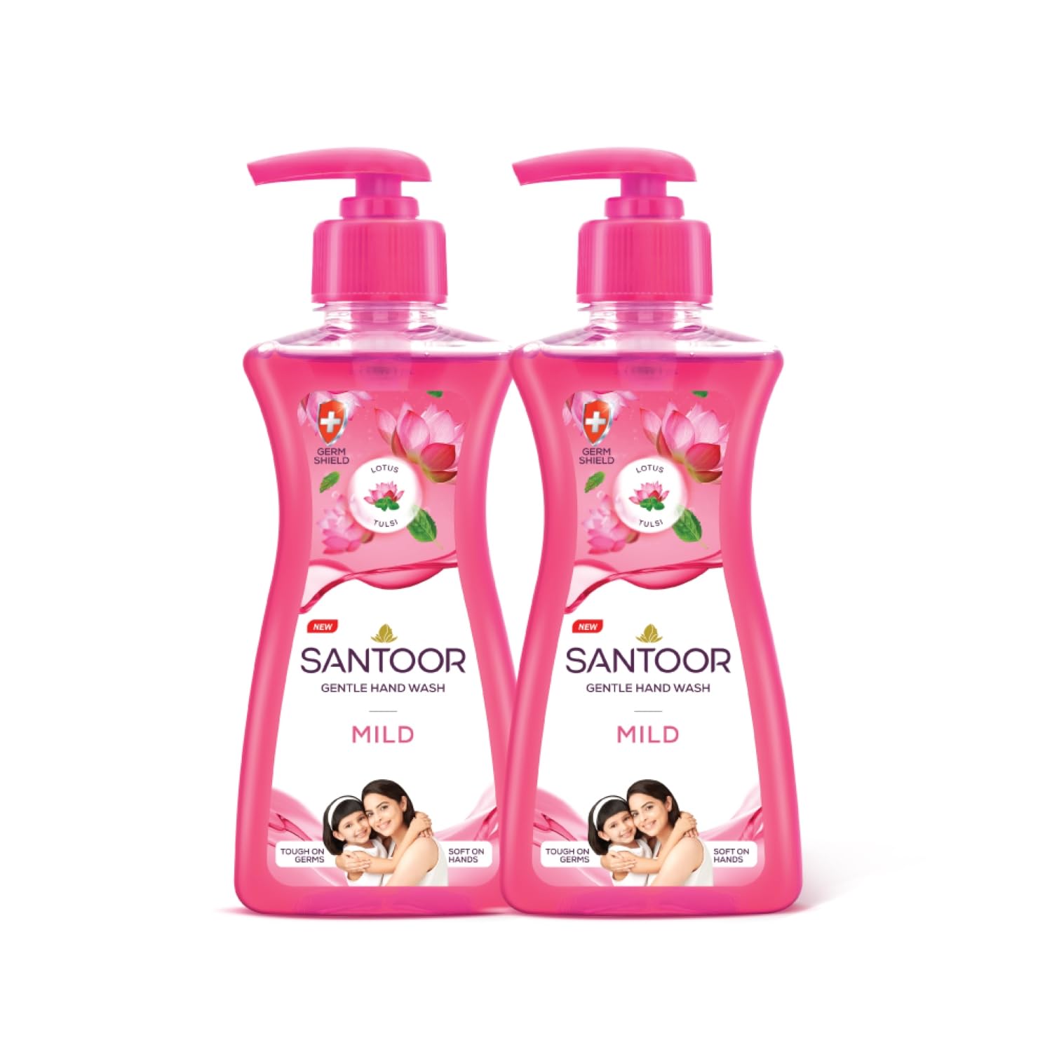 SANTOOR GENTAL HAND WASH MILD 200ML OFFER PUMP (MRP - 105 | Net - 78 )