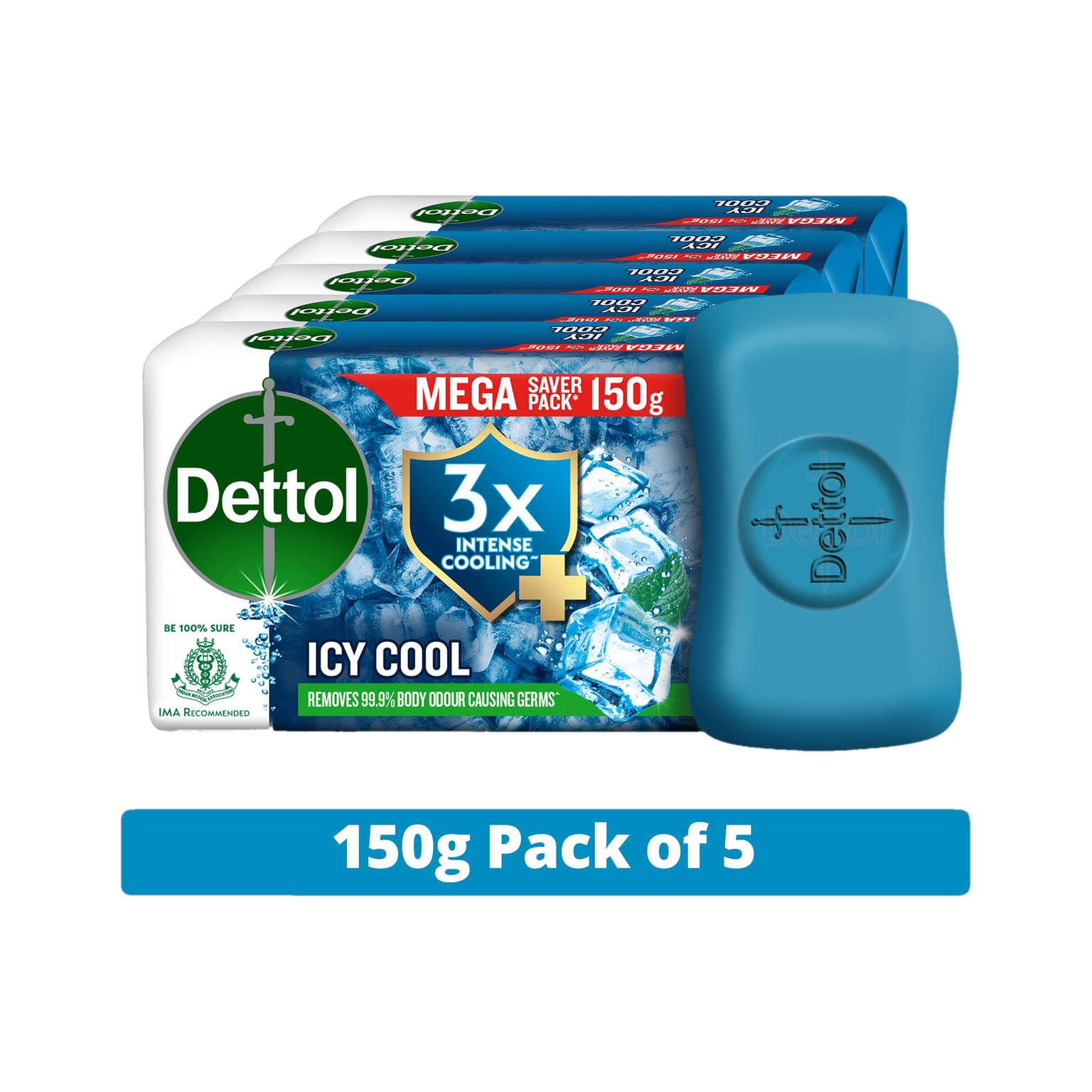 DETTOL SOAP ICE COOL 5*150G (MRP - 206 | Net - 174 )