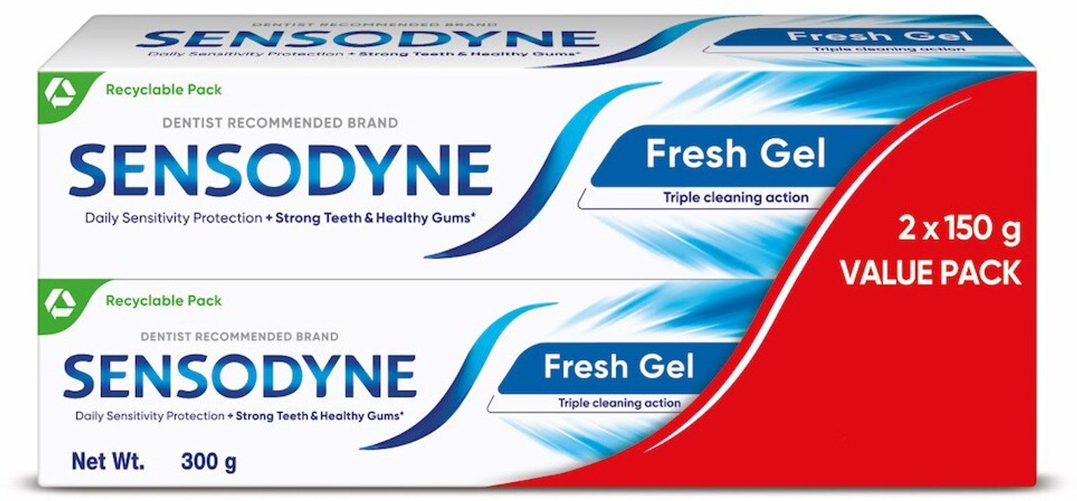 SENSODYNE FRESH GEL 2*150G (MRP - 479 | Net - 346 )