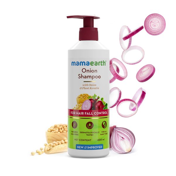 MAMAEARTH ONION HAIR FALL SHAMPOO 400ML (MRP - 533 | Net - 224 )